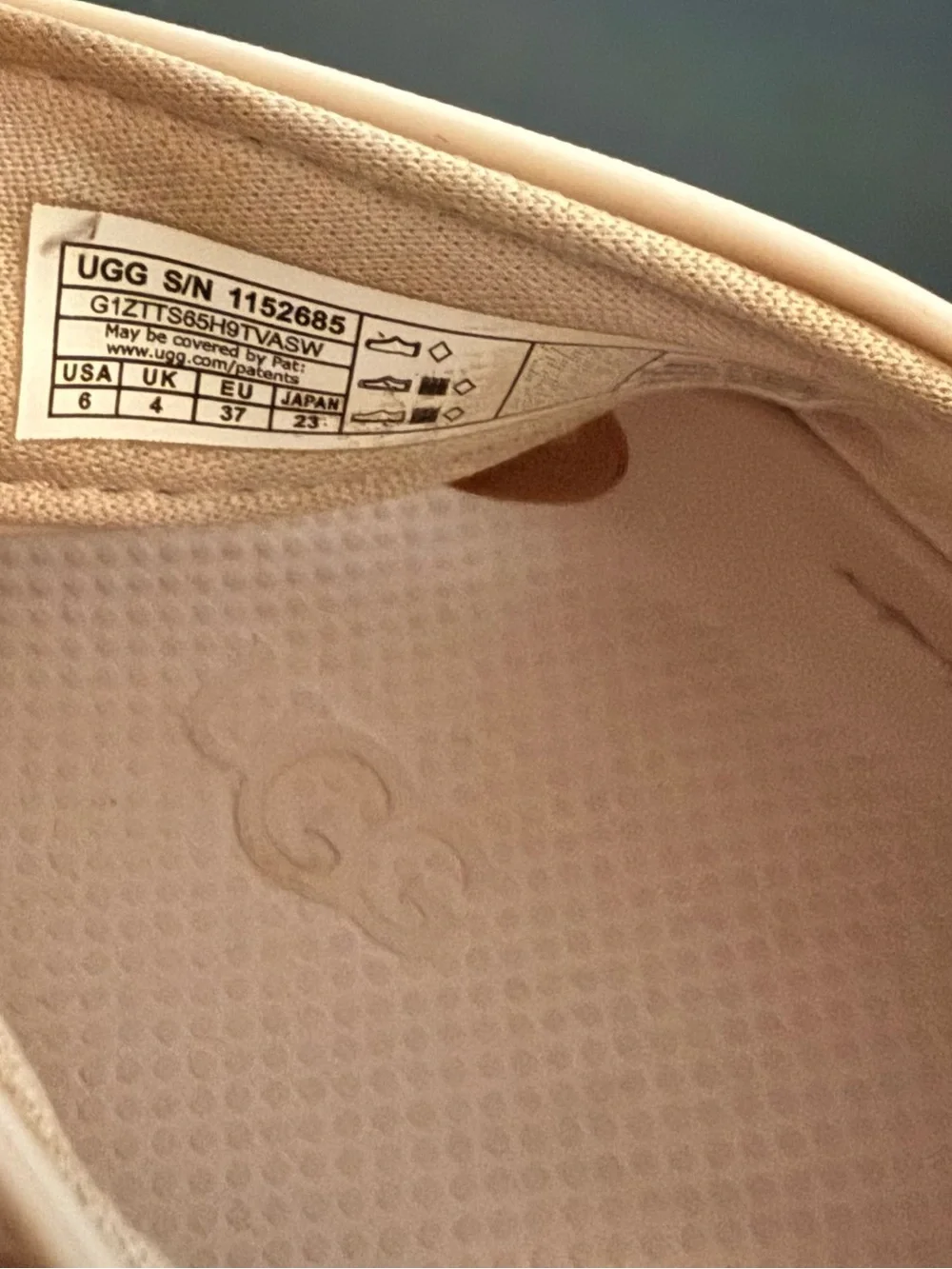 UGG Cream Platform Hook-and-Loop Sandal